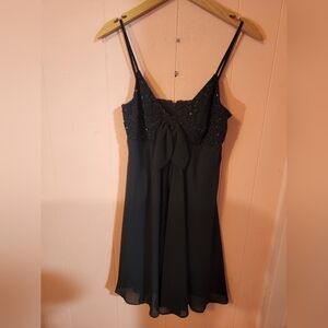 Eva Blue Petite Black Dress